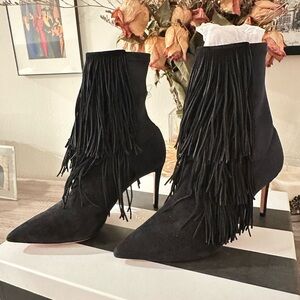 Aquazurra Shake Fringe Boots